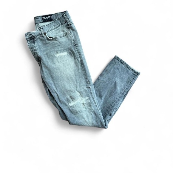 Wrangler Spencer Men's Jeans - W38 L34 Gray Button Fly Distressed Straight Denim - Picture 6 of 6